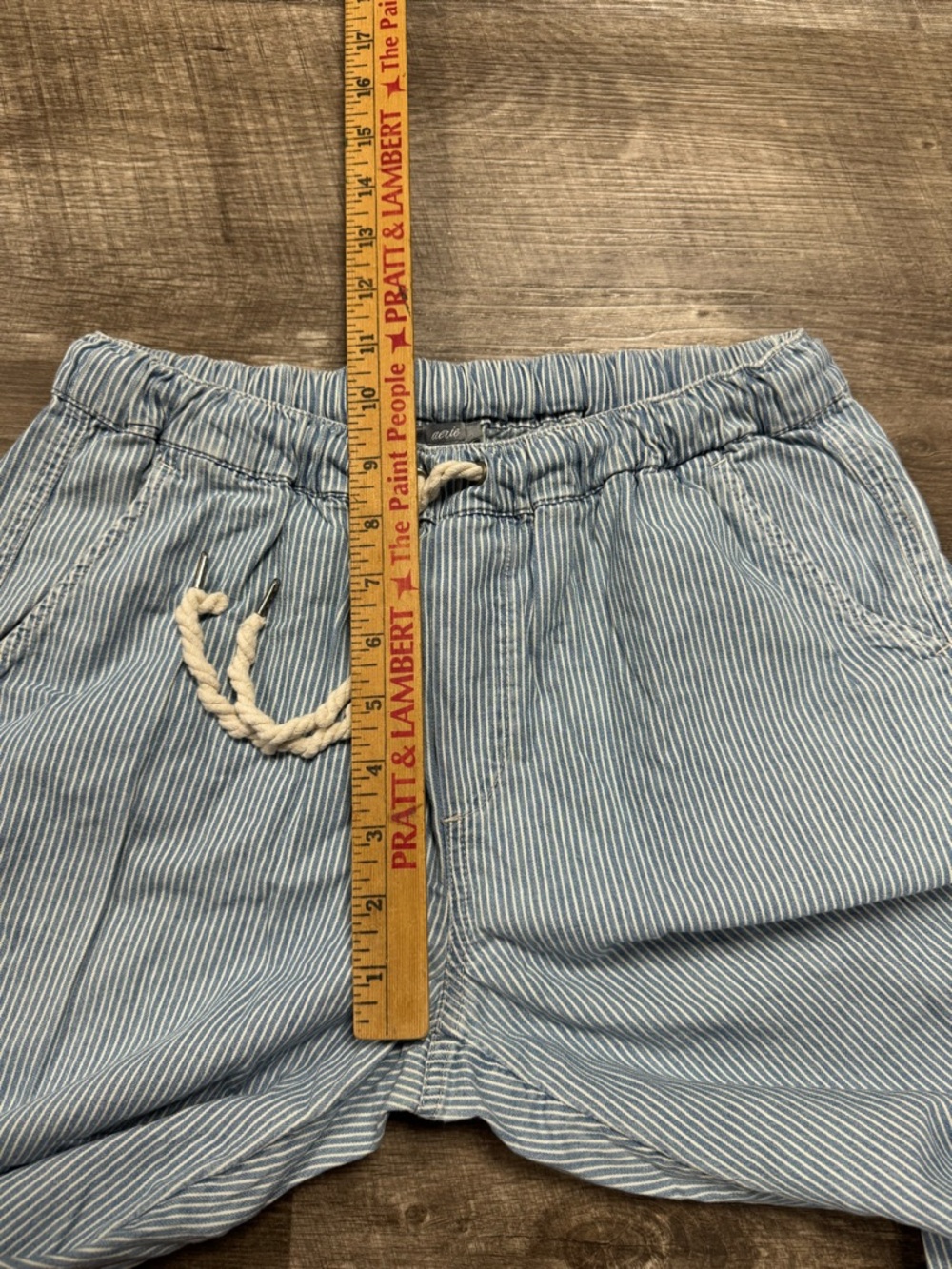Aerie 100% Cotton Blue & White Striped Joggers Size Small - Picture 4 of 8